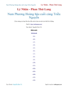 Ebook Nam Phương Hoàng hậu cuối cùng Triều Nguyễn Lý Nhân Phan Thứ Lang