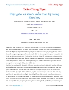 Ebook Phật giáo và khuôn mẫu toàn ký trong khoa học Trần Chung Ngọc