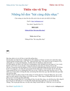 Ebook Những hố đen hát cùng điệu nhạc Thiên văn vũ Trụ