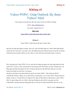 Ebook Yahoo POPs Giúp Outlook lấy được Yahoo Mail