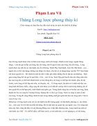 Ebook Thăng Long lược phong thủy kí Phạm Lưu Vũ