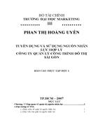 Tuyển dụng và sử dụng nguồn nhân lực hợp lý công ty quản lý công trình đô thị sài gòn