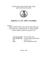 Thực trạng và một số giải pháp hoàn thiện công tác quản trị nhân sự tại công ty CP Đầu tư phát triển Công nghệ Đào tạo Quốc tế karROX Vietnam