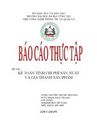 Kế toán tính chi phí sản xuất và giá thành sản phẩm