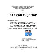 Kế toán vốn bằng tiền và các khoản phải thu tại Công ty TNHH Song Trà