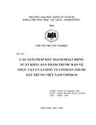 Các giải pháp đẩy mạnh hoạt động xuất khẩu sản phẩm thuốc bảo vệ thực vật của công ty cổ phần thuốc sát trùng việt nam vipesco