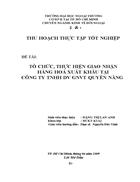 Tổ chức giao nhận hàng xuất khẩu tại công ty GNVT