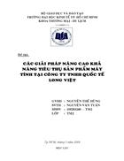 Các giải pháp nâng cao khả năng tiêu thụ sản phẩm máy tính tại công ty TNHH quốc tế LONG VIỆT