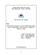 Đàm phán kí kết và thực hiện hợp đồng xuất nhập khẩu tại công ty tnhh tm hồng vương