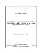 Vai trò của x quang cắt lớp vi tính trong chẩn đoán và hướng dẫn điều trị chấn thương thận