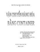 Vận chuyển hàng hoá bằng container