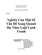 Nghiên Cứu Một Số Vấn Đề Xung Quanh Dự Thảo Luật Cạnh Tranh