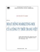 Hoạt động marketing mix tại công ty thời trang Việt