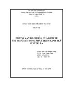 Những vấn đề cơ bản của kinh tế thị trường trong phát triển kinh tế ở nước ta