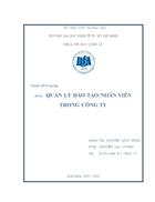 Quản lý đào tạo nhân viên trong công ty