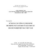 Sử dụng các công cụ phái sinh để phòng ngừa rủi ro tỷ giá cho các doanh nghiệp dệt may việt nam