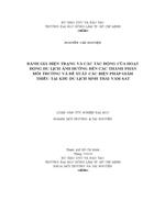 Đánh giá hiện trạng và tác động của hoạt động du lịch ảnh hưởng đến các thành phần môi trường và đề xuất các biện pháp giảm thiểu tại khu du lịch sinh thái Vàm Sát