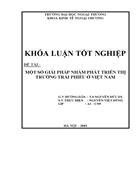 Một số giải pháp nhằm phát triển thị trường trái phiếu ở việt nam