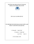 Vấn đề bội chi ngân sách nhà nước lạm phát và hướng giải quyết