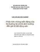 Phân tích những biền động thị trường tài chính tại việt nam hiên nay ảnh hưởng đến giá trị bất động sản 1