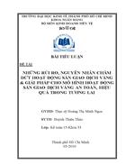 Những rủi ro nguyên nhân chấm dứt hoạt động sàn giao dịch vàng giải pháp cho mô hình hoạt động sàn giao dịch vàng an toàn hiệu quả trong tương lai