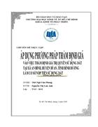 Ứng dụng các phương pháp thẩm định giá vào việc thẩm định giá trị quyền sử dụng đất tại xã an bình huyện dĩ an tỉnh bình dương làm cơ sở nộp tiền sử dụng đất