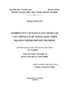 Nghiên cứu cải tạo và xây dựng lại các chung cư hư hỏng nặng trên địa bàn thành phố hồ chí minh