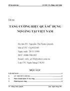 Tăng cường hiệu quả sử dụng nợ công tại Việt Nam