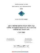 Quy trình kiểm toán tiền tại công ty kiểm toán và tư vấn tài chính