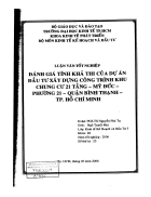 Đánh giá tính khả thi của dự án đầu tư xây dựng công trình khu chung cư 21 tầng