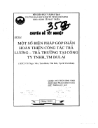 Biện pháp góp phần hoàn thiện công tác trả lương trả thưởng tại công ty Du Lai