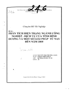 Phân tích hiện trạng ngành công nghiệp dịch vụ tại tỉnh Bình dương