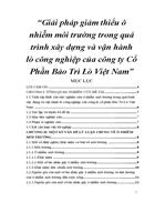 Giải pháp giảm thiểu ô nhiễm môi trường trong quá trình xây dựng và vận hành lò công nghiệp của công ty Cổ Phần Bảo Trì Lò Việt Nam