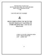Hoàn thiện công tác quản trị nhân lực tại công ty