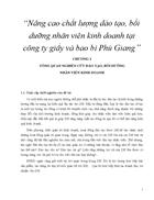 Nâng cao chất lượng đào tạo bồi dưỡng nhân viên kinh doanh tại công ty giấy và bao bì Phú Giang 3