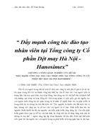 Đẩy mạnh công tác đào tạo nhân viên tại Tổng công ty Cổ phần Dệt may Hà Nội Hanosimex 4