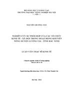 Nghiên cứu sự phối hợp của các tổ chức kinh tế xã hội trong hoạt động khuyến nông huyện lương tài tỉnh bắc ninh