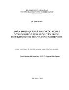 Hoàn thiện quản lý nhà nước về đất nông nghiệp ở tỉnh hưng yên trong điều kiện đô thị hóa và công nghiệp hóa