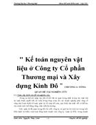 Kế toán nguyên vật liệu ở Công ty Cổ phần Thương mại và Xây dựng Kinh Đô 5