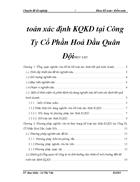 Kế toán xác định KQKD tại Công Ty Cổ Phần Hoá Dầu Quân Đội 1