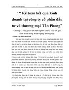 Kế toán kết quả kinh doanh tại công ty cổ phần đầu tư và thương mại Tân Phong