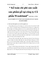 Kế toán chi phí sản xuất sản phẩm gỗ tại công ty Cổ phần Woodsland