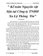 Kế toán Nguyên vật liệu tại Công ty TNHH Xa Lộ Thông Tin 4