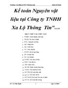 Kế toán Nguyên vật liệu tại Công ty TNHH Xa Lộ Thông Tin 3