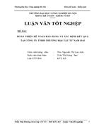 Một số giải pháp hoàn thiện công tác kế toán bán hàng và xác định kết quả tại công ty TNHH thương mại vật tư Nam Hải