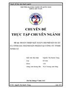 Hoàn thiện kế toán chi phí sản xuất và tính giá thành sản phẩm tại công ty tnhh ninh cơ 1