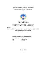 Phát triển dịch vụ Ngân hàng điện tử tại ngân hàng Nông nghiệp và phát triển nông thôn Việt Nam Agribank