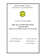 Hiệu quả cổ phần hoá doanh nghiệp nhà nước