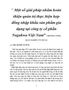 Một số giải pháp nhằm hoàn thiện quản trị thực hiện hợp đồng nhập khẩu sản phẩm gia dụng tại công ty cổ phần Nagakwa Việt Nam 4