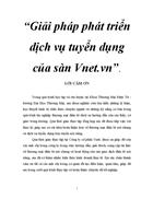 Giải pháp phát triển dịch vụ tuyển dụng của sàn Vnet vn